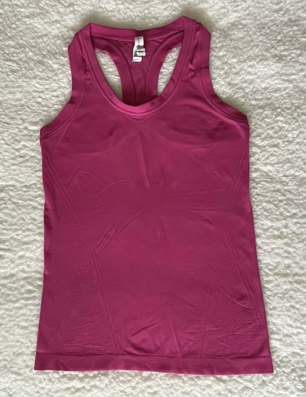 Athleta XS Barbie Hot Pink Racerback Tank Stretch Scoop Neck Athletic Slim Fit